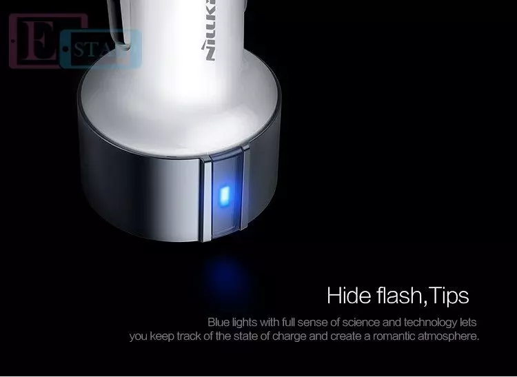 Автомобільна зарядка від прикурювача Nillkin Vigor car charger Dual Port USB Car Charger для Samsung, Apple, Hyawei, Asus, HTC, Meizu Grey (Сірий)