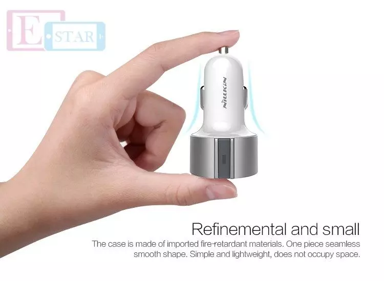 Автомобільна зарядка від прикурювача Nillkin Vigor car charger Dual Port USB Car Charger для Samsung, Apple, Hyawei, Asus, HTC, Meizu Grey (Сірий)