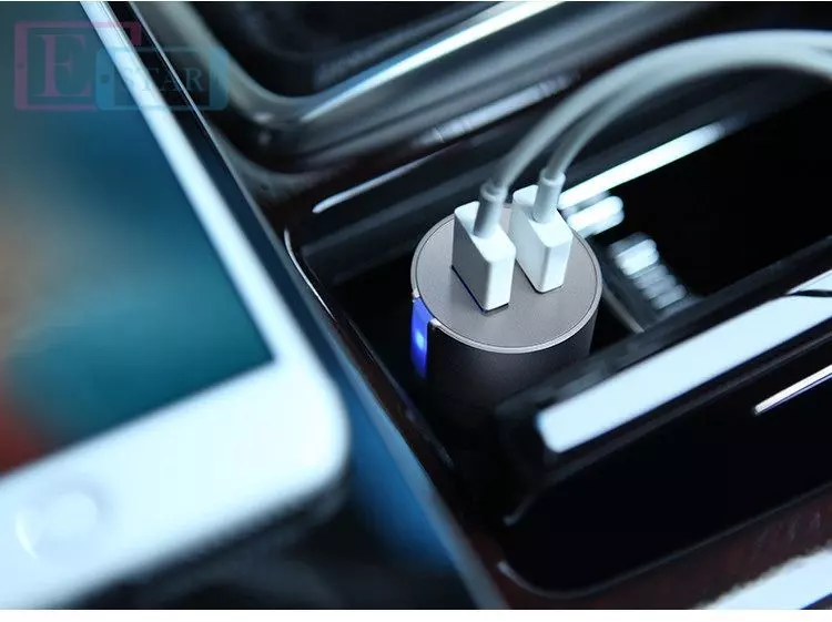 Автомобільна зарядка від прикурювача Nillkin Vigor car charger Dual Port USB Car Charger для Samsung, Apple, Hyawei, Asus, HTC, Meizu Grey (Сірий)