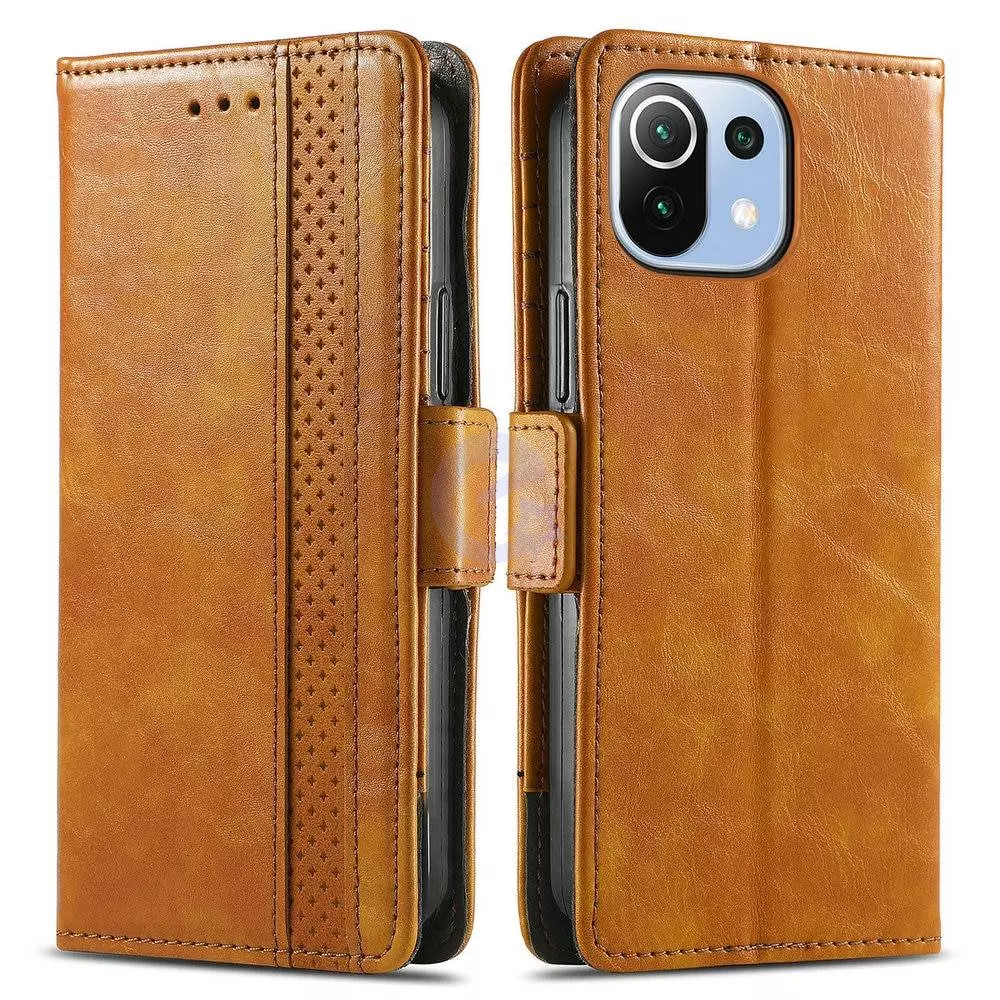 Чохол книжка для Xiaomi 11 Lite 5G NE / Mi 11 Lite Anomaly Business Wallet Grey (Сірий)