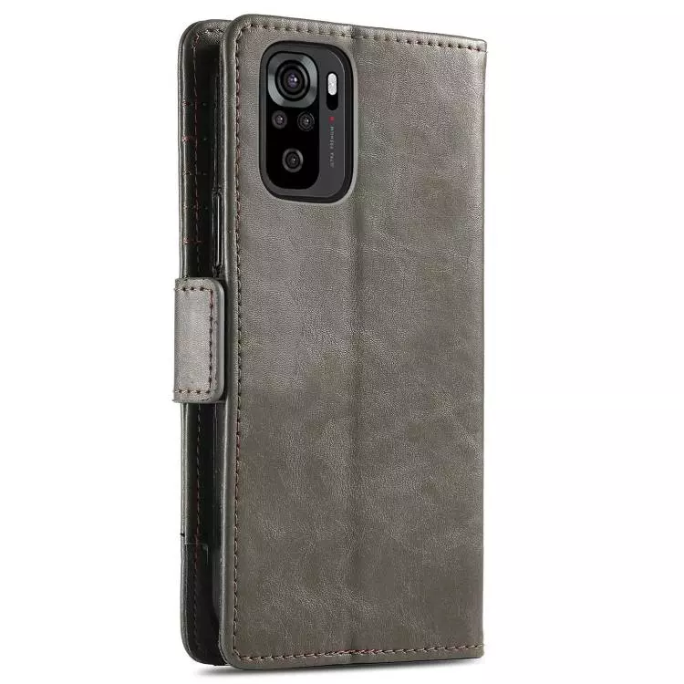 Чехол книжка для Xiaomi Poco M5s / Redmi Note 10 / Redmi Note 10S Anomaly Business Wallet Brown (Коричневый)