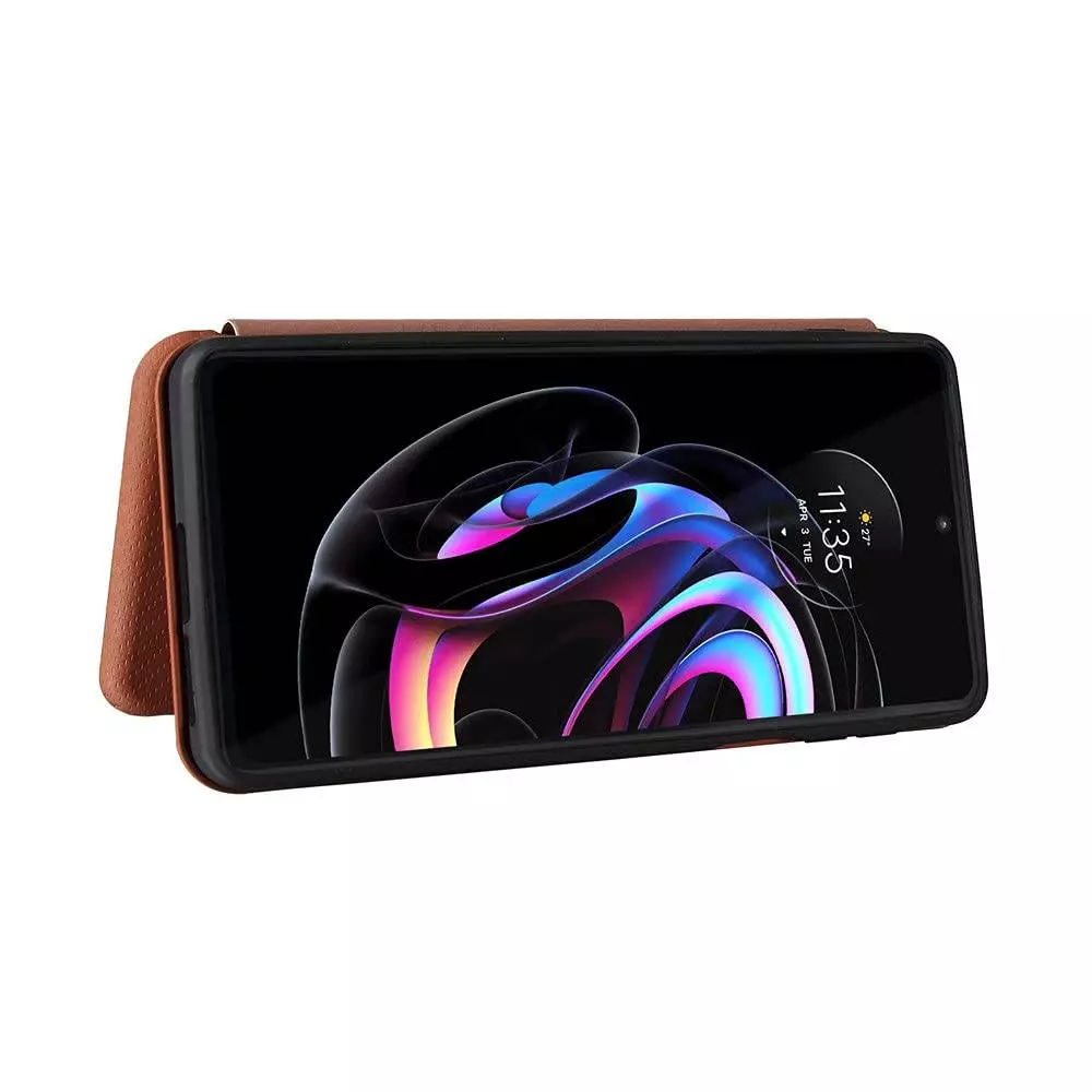 Чохол книжка для Motorola Edge 20 Pro Anomaly Carbon Book Blue (Синій)