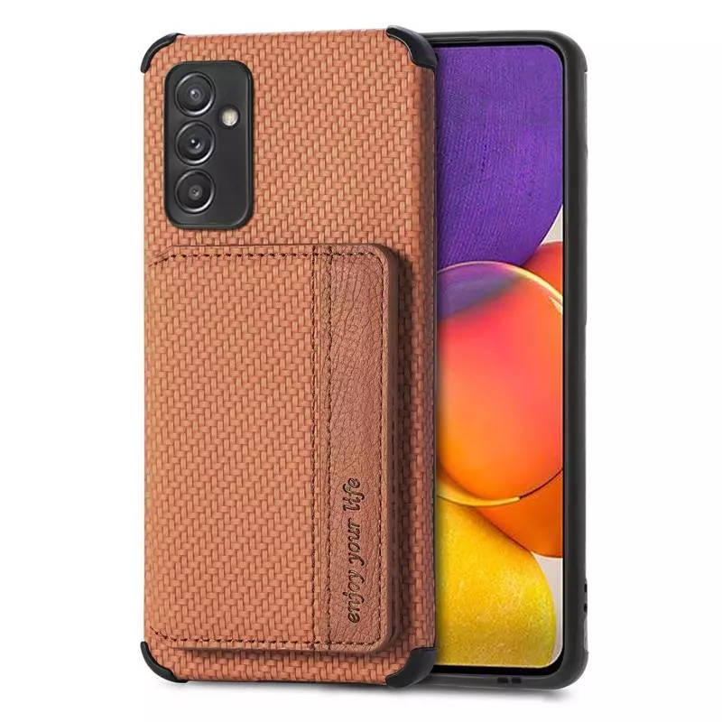 Чохол бампер для Samsung Galaxy M52 Anomaly Card Holder Brown (Коричневий)