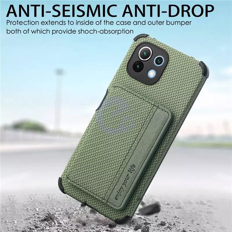 Чохол бампер для Xiaomi 11 Lite 5G NE / Mi 11 Lite Anomaly Card Holder Blue (Синій)