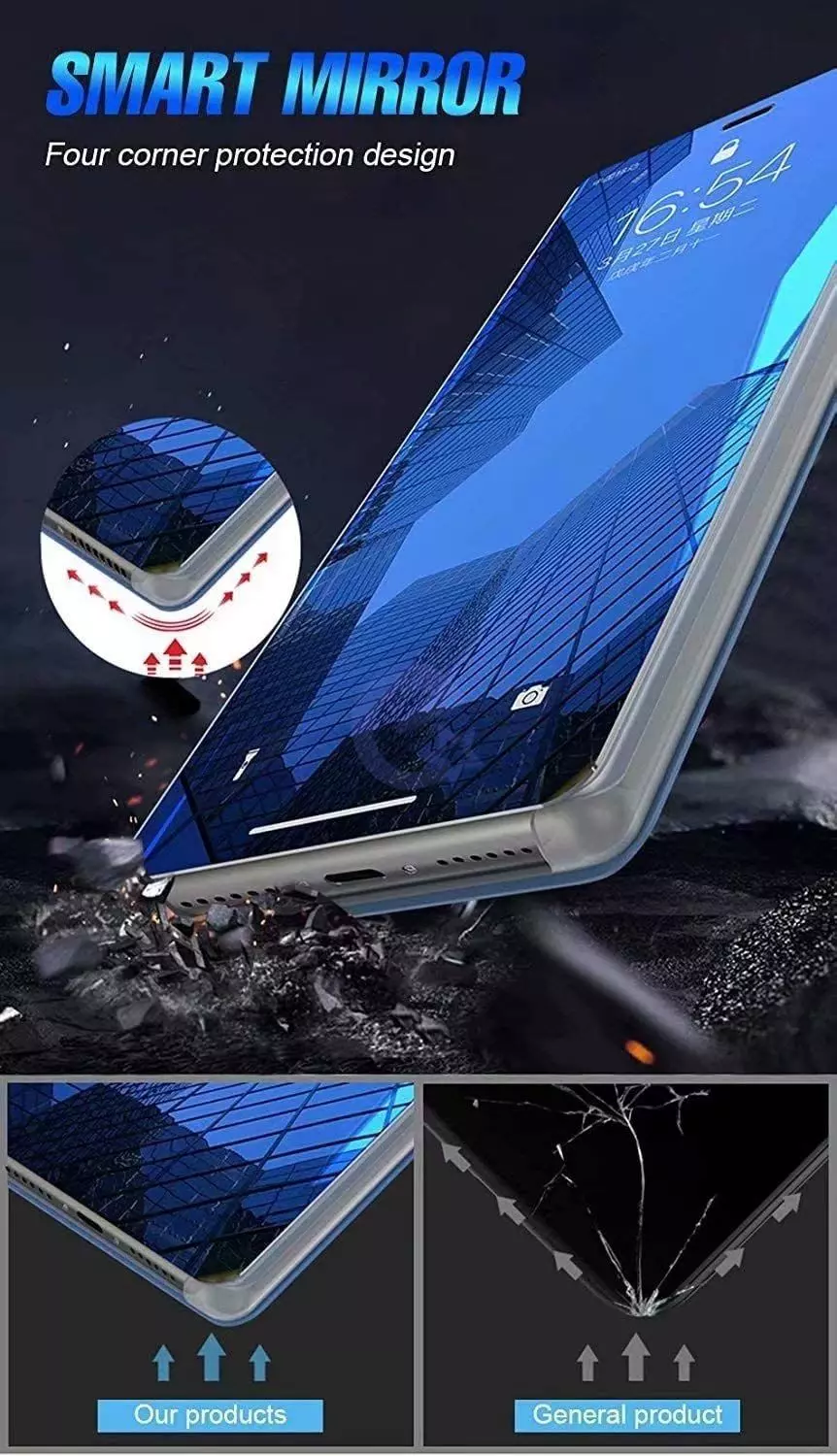 Інтерактивна чохол книжка для Xiaomi Redmi Note 12 Anomaly Clear View Gold (Золотий)