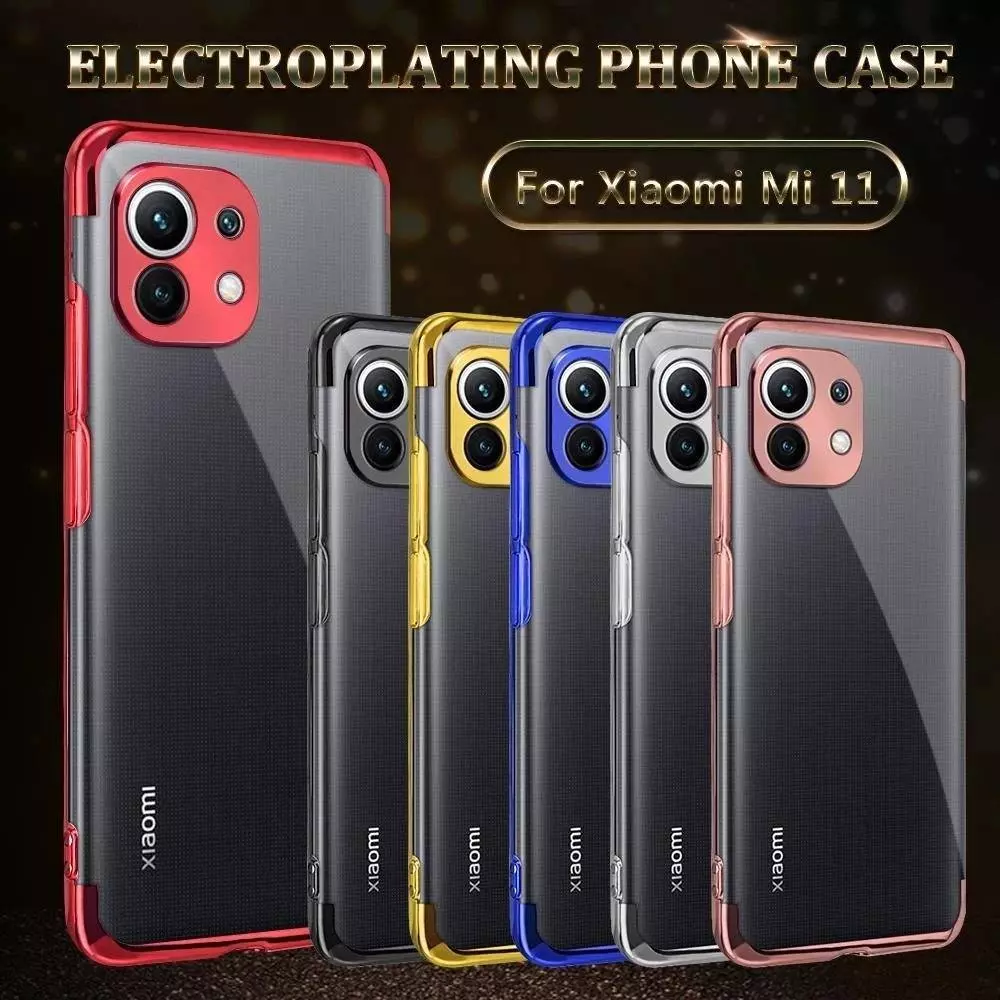 Чехол бампер для Xiaomi 11 Lite 5G NE / Mi 11 Lite Anomaly Color Plating Silver (Серебристый)