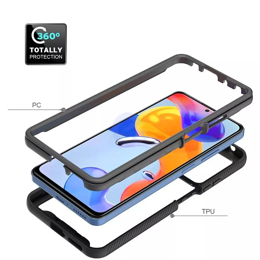 Протиударний чохол бампер для Xiaomi Redmi Note 11 / Redmi Note 11S Anomaly Hybrid 360 Red (Червоний)