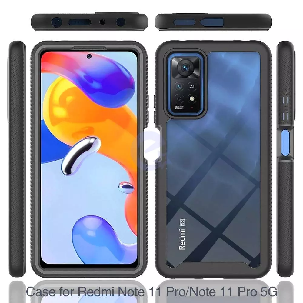 Протиударний чохол бампер для Xiaomi Redmi Note 11 / Redmi Note 11S Anomaly Hybrid 360 Red (Червоний)