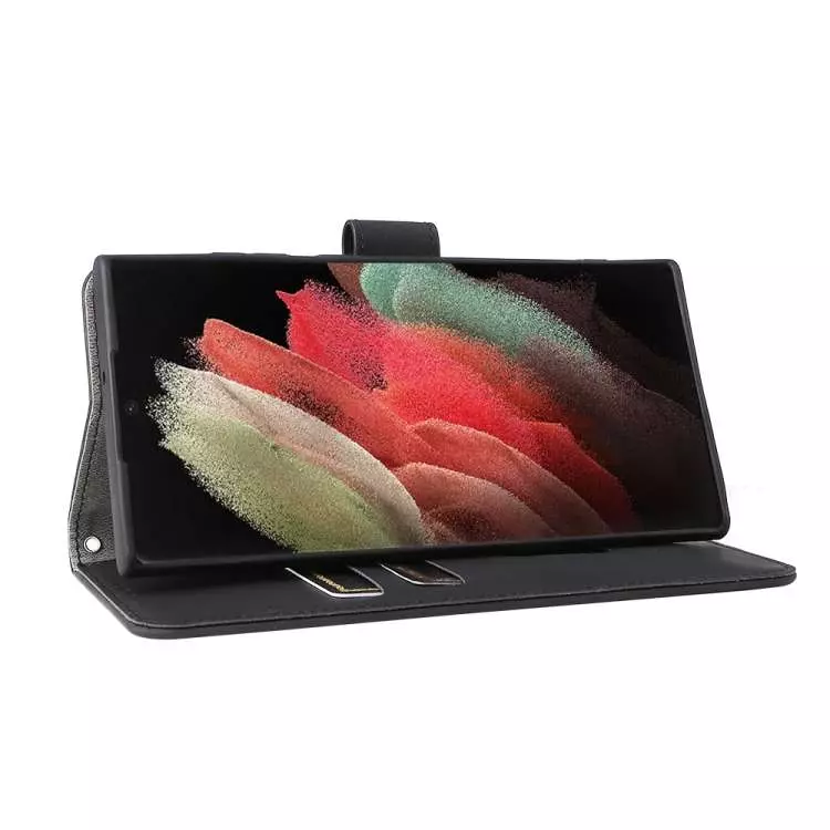 Чехол книжка для Samsung Galaxy S22 Ultra Anomaly Leather Book Blue (Синий)