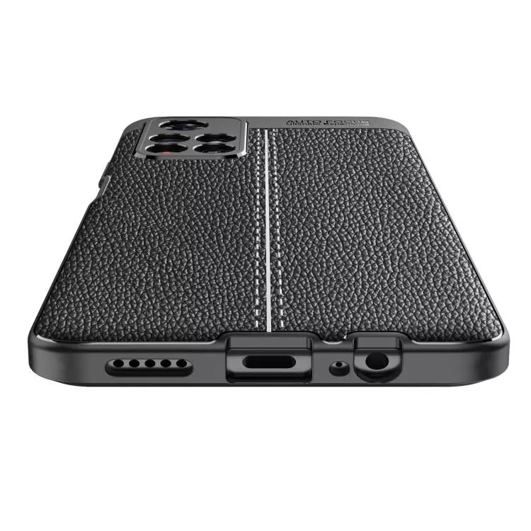 Чехол бампер для Xiaomi Poco M4 Pro Anomaly Leather Fit Black (Черный)