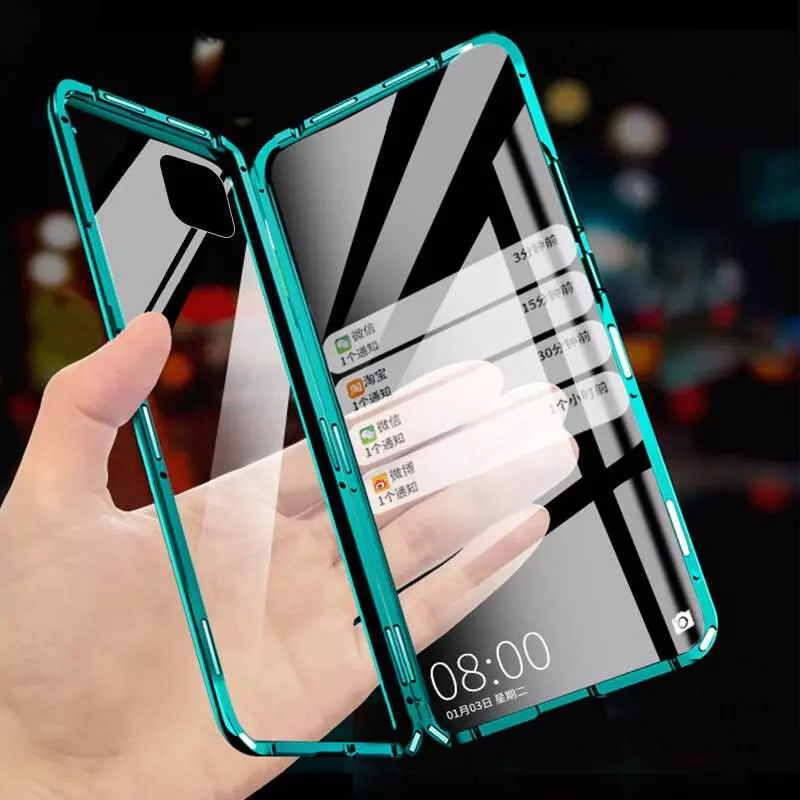 Чохол бампер для Realme C21Y / C25Y / C21 Anomaly Magnetic 360 With Glass Red (Червоний)