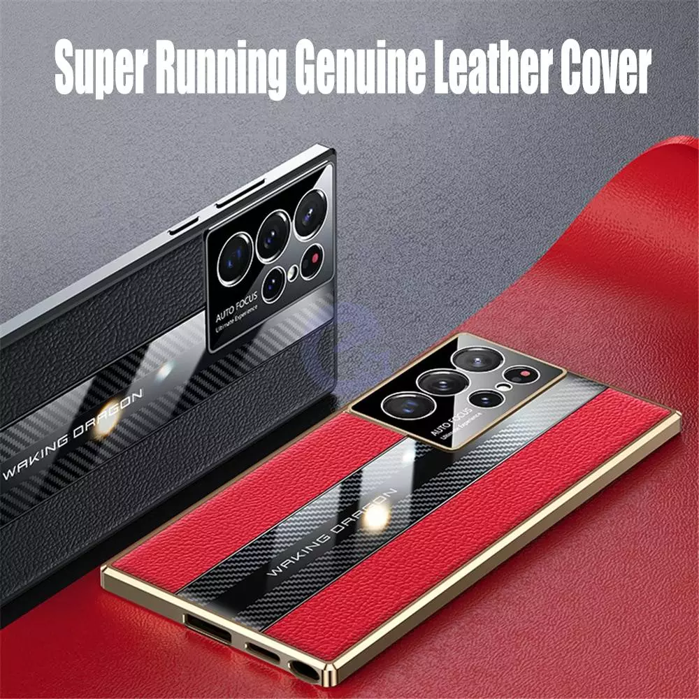 Чохол бампер для Samsung Galaxy S22 Anomaly Metal Carbon Leather Blue (Синій)