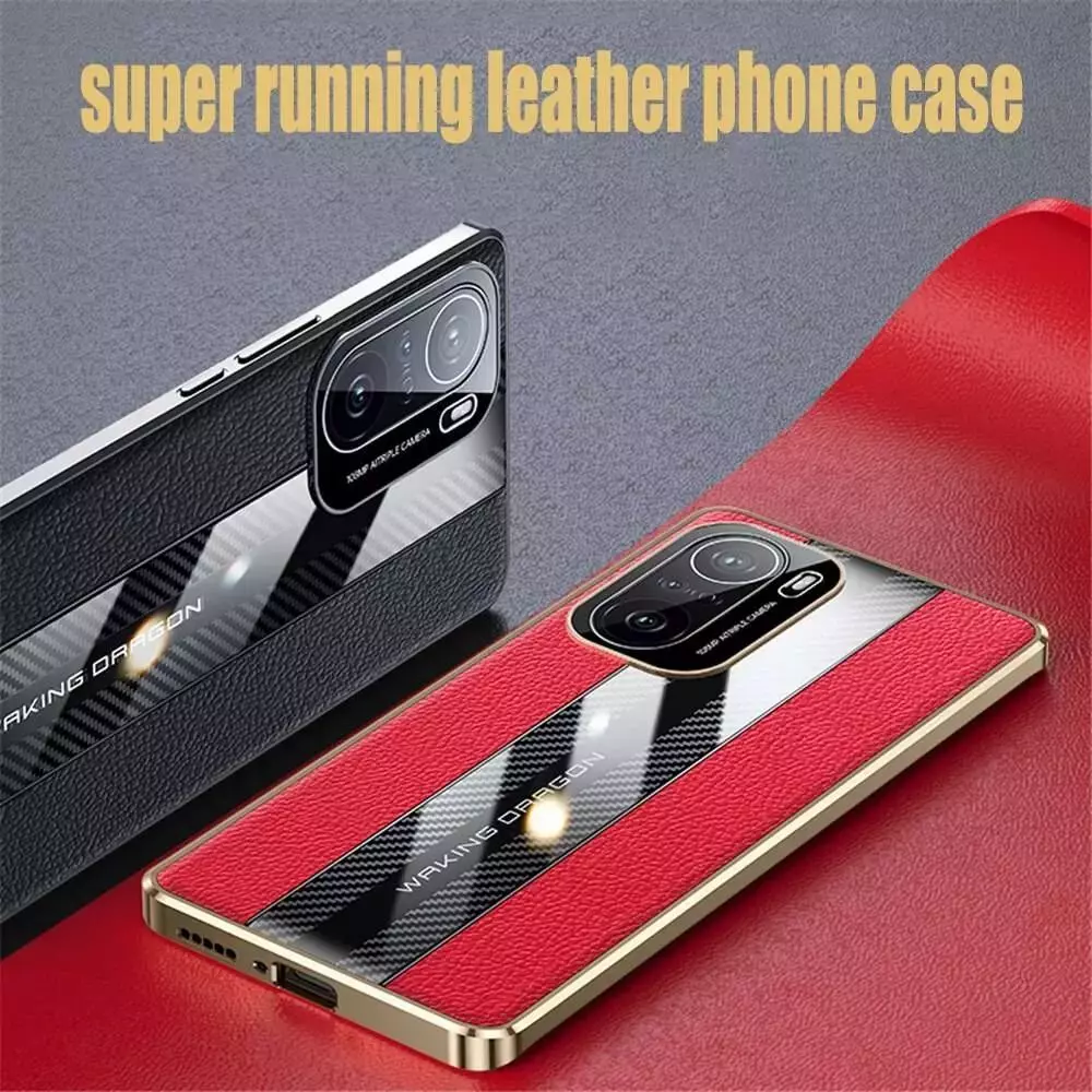 Чохол бампер для Xiaomi Poco F4 GT / Redmi K50 Gaming Anomaly Metal Carbon Leather Red (Червоний)