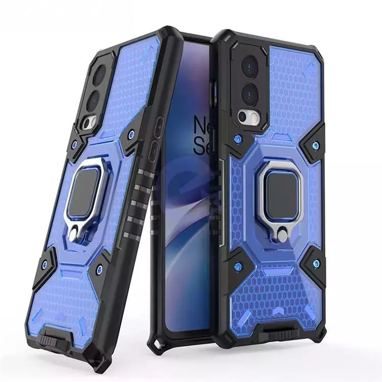 Чехол бампер для OnePlus Nord 2 Anomaly Ring Hybrid Blue (Синий)