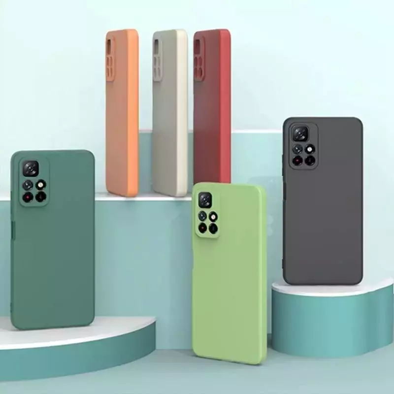 Чехол бампер для Infinix Hot 11S Anomaly Silicone (с микрофиброй) Red (Красный)