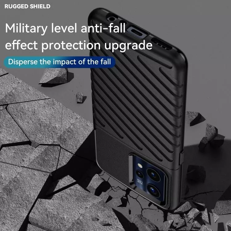 Протиударний чохол бампер для Realme Narzo 50A Anomaly Thunder Black (Чорний)