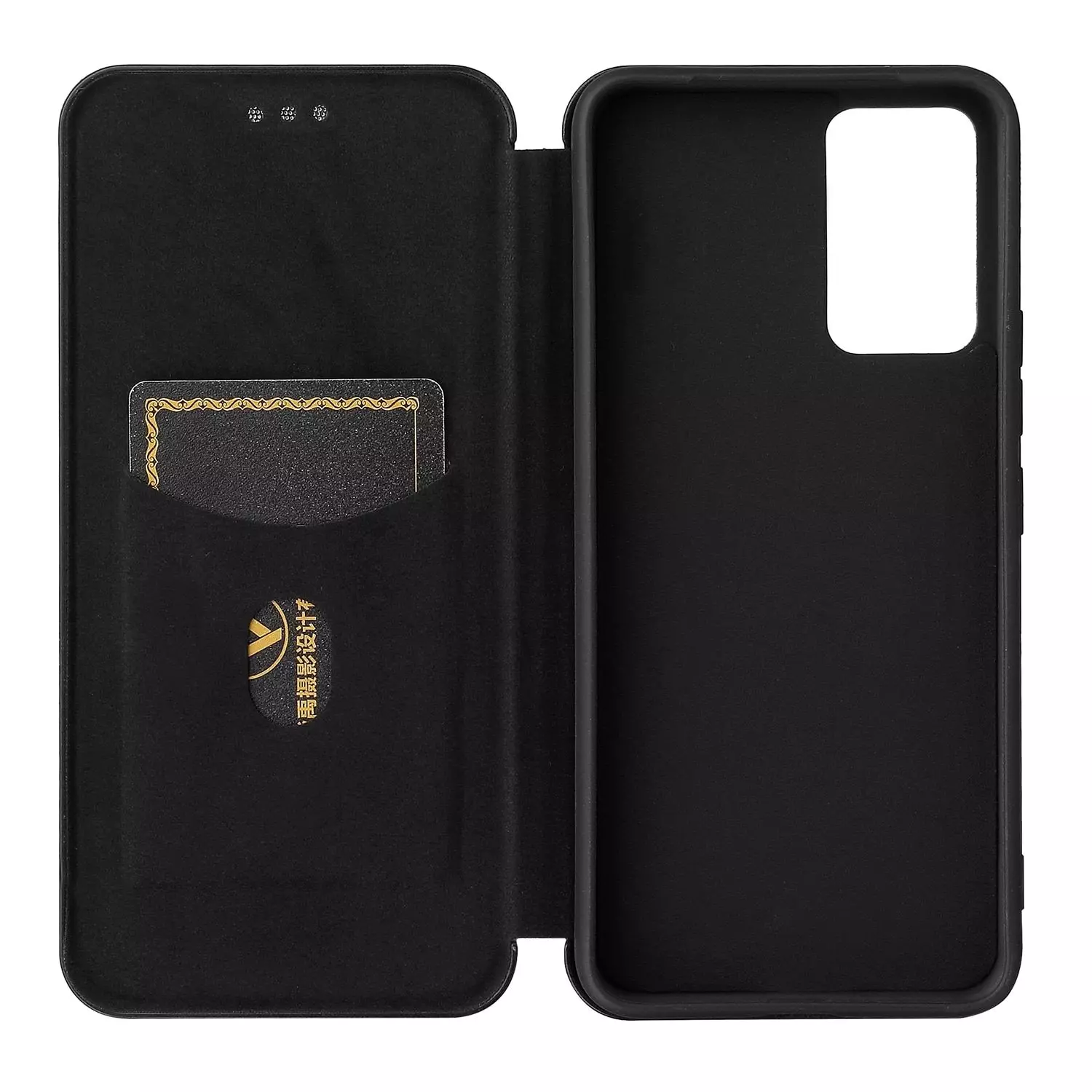 Чохол книжка для Vivo X60 Anomaly Carbon Book Black (Чорний)