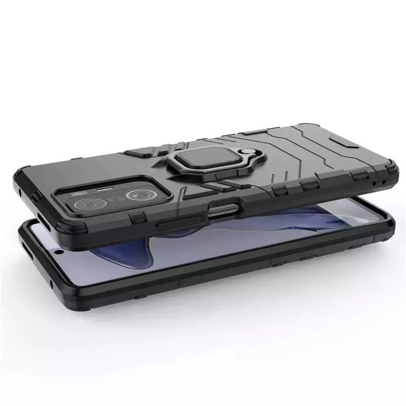 Чехол бампер для Vivo Y02s Anomaly Defender S (с кольцом-держателем) Red (Красный)