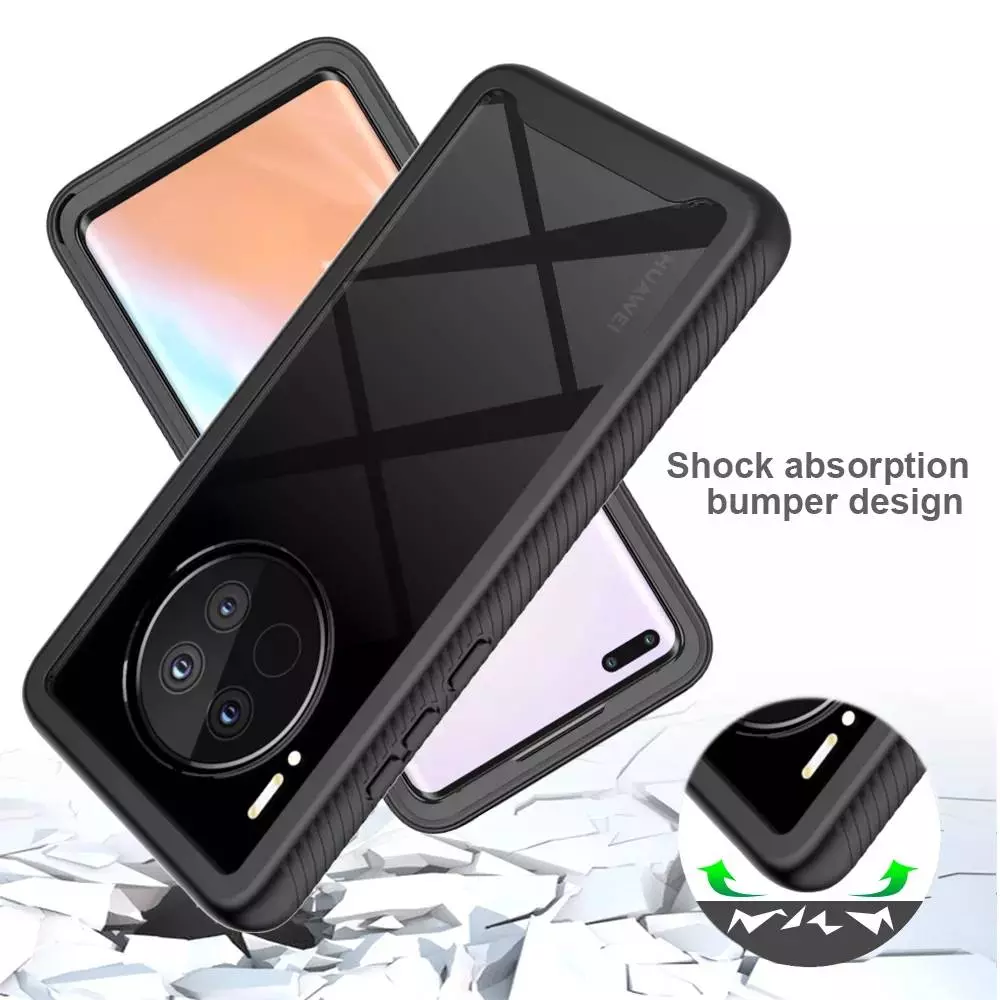 Противоударный чехол бампер для Huawei Mate 50 Pro Anomaly Hybrid 360 Black (Черный)