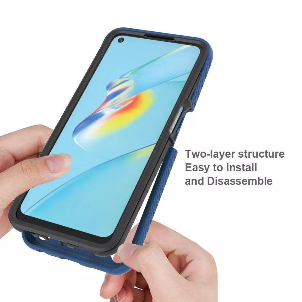 Противоударный чехол бампер для Oppo A58 4G Anomaly Hybrid 360 Purple (Пурпурный)