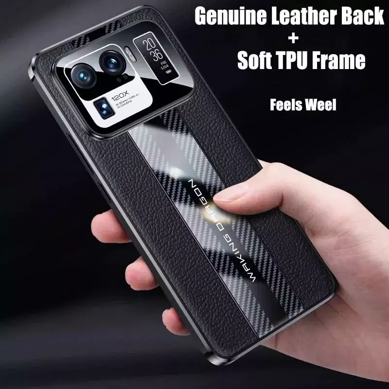 Чохол бампер для Xiaomi 13 Pro Anomaly Metal Carbon Leather Black (Чорний)