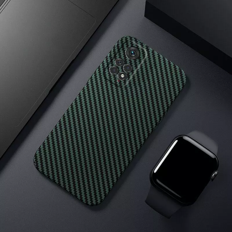 Ультратонкий чохол бампер для Xiaomi Redmi Note 11 / Redmi Note 11S Anomaly PC Carbon Green (Зелений)