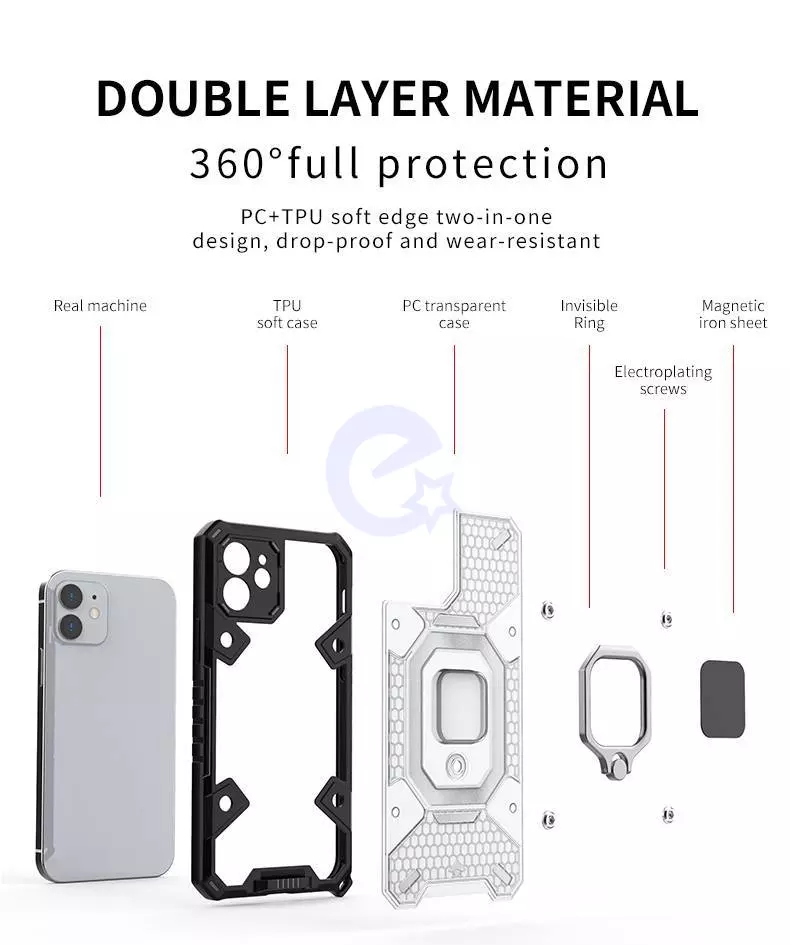 Чохол бампер для Xiaomi Redmi 9A Anomaly Ring Hybrid Purple (Пурпурний)