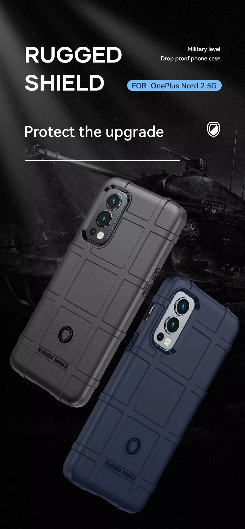 Протиударний чохол бампер для Infinix Hot 20 Anomaly Rugged Shield Grey (Сірий)