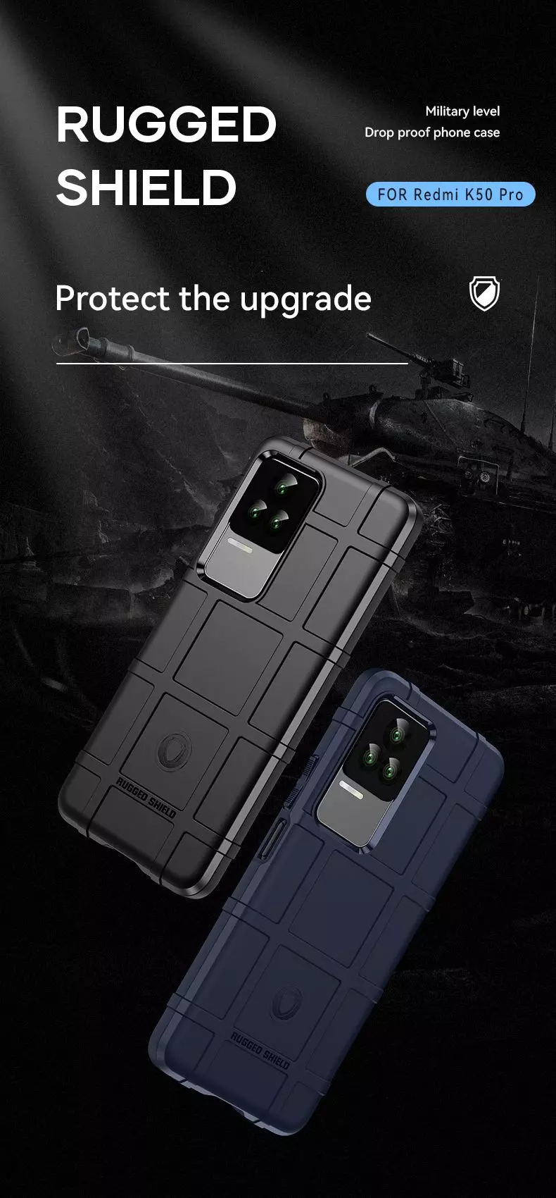 Противоударный чехол бампер для Vivo Y33s / Y21 Anomaly Rugged Shield Black (Черный) Противоударный чехол бампер для Vivo Y33s / Y21 Anomaly Rugged Shield Black (Черный)