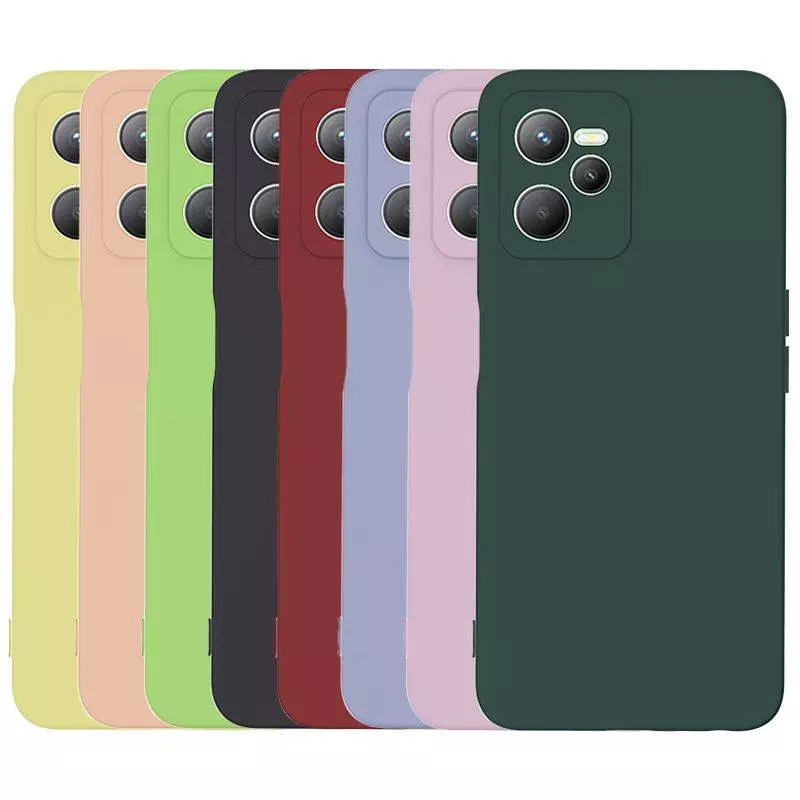 Чохол бампер для Realme C35 Anomaly Silicone (з мікрофіброю) Light Purple (Світло Пурпурний)