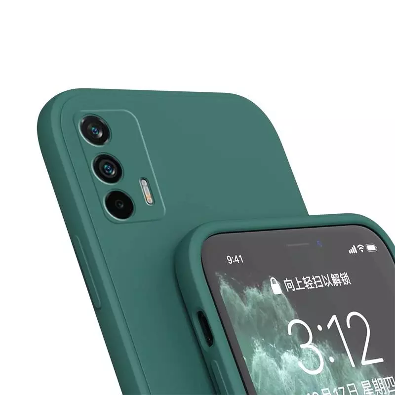 Чохол бампер для Vivo Y02s Anomaly Silicone (з мікрофіброю) Light Green (Світло зелений)