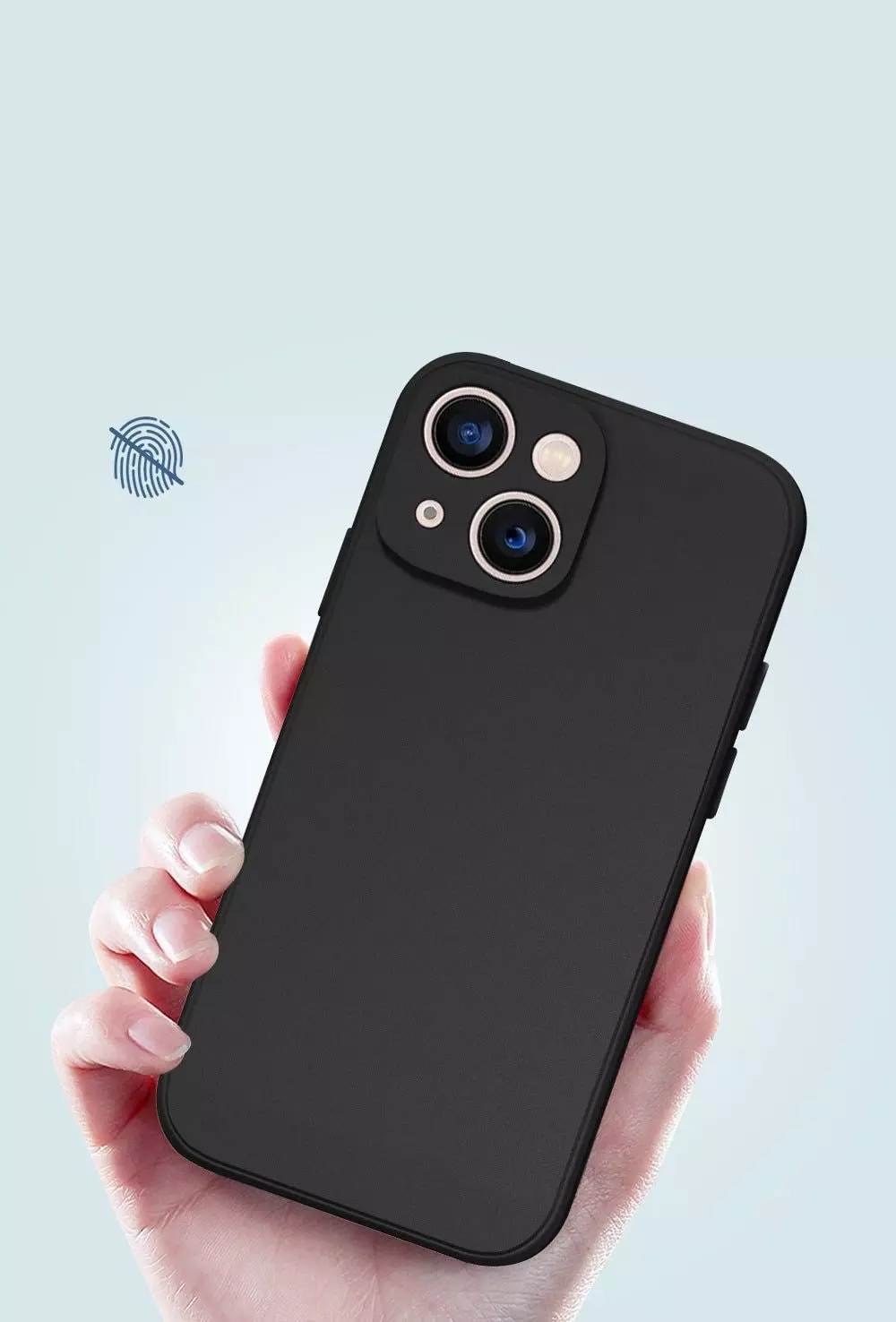 Чохол бампер для iPhone 14 Plus Anomaly Silicone (з мікрофіброю) Black (Чорний)