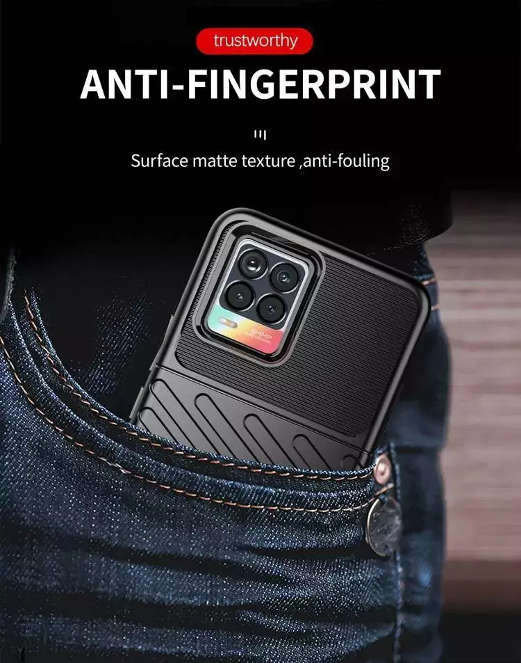 Протиударний чохол бампер для Realme Q3i 5G Anomaly Thunder Black (Чорний)