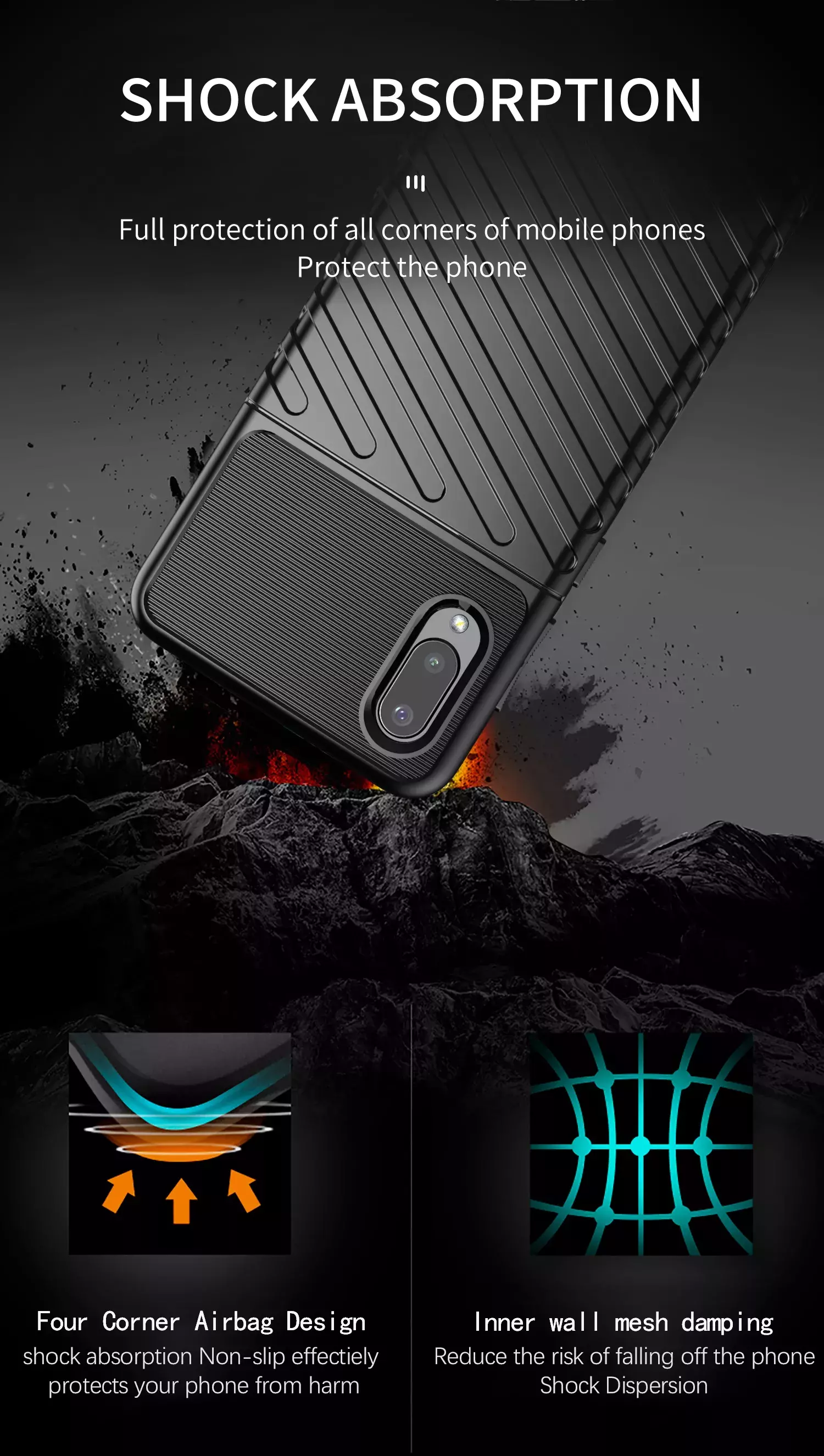 Протиударний чохол бампер для Wiko View3 Pro Anomaly Thunder Black (Чорний)