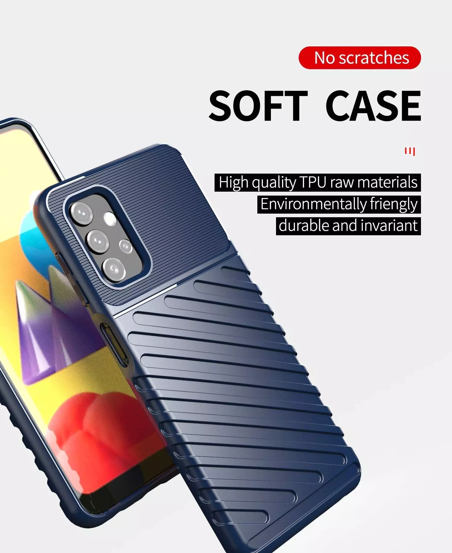 Противоударный чехол бампер для Samsung Galaxy A04s / Galaxy A13 5G / Galaxy A13 / Galaxy A32 5G / Galaxy M32 5G Anomaly Thunder Blue (Синий)