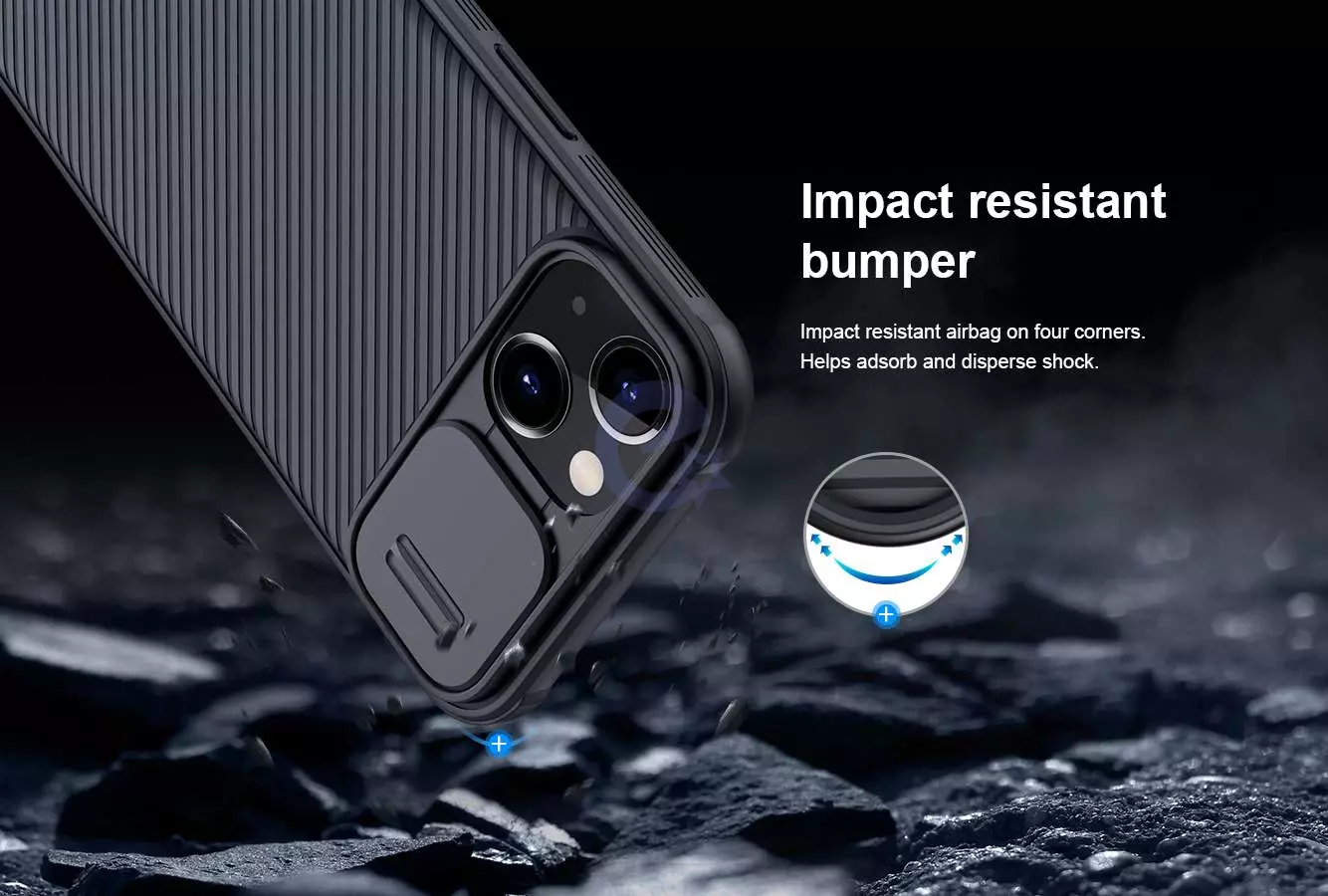 Противоударный чехол бампер Nillkin CamShield Pro Magnetic (шторка на камеру) для iPhone 14 Plus Blue (Синий) Противоударный чехол бампер Nillkin CamShield Pro Magnetic (шторка на камеру) для iPhone 14 Plus Blue (Синий)