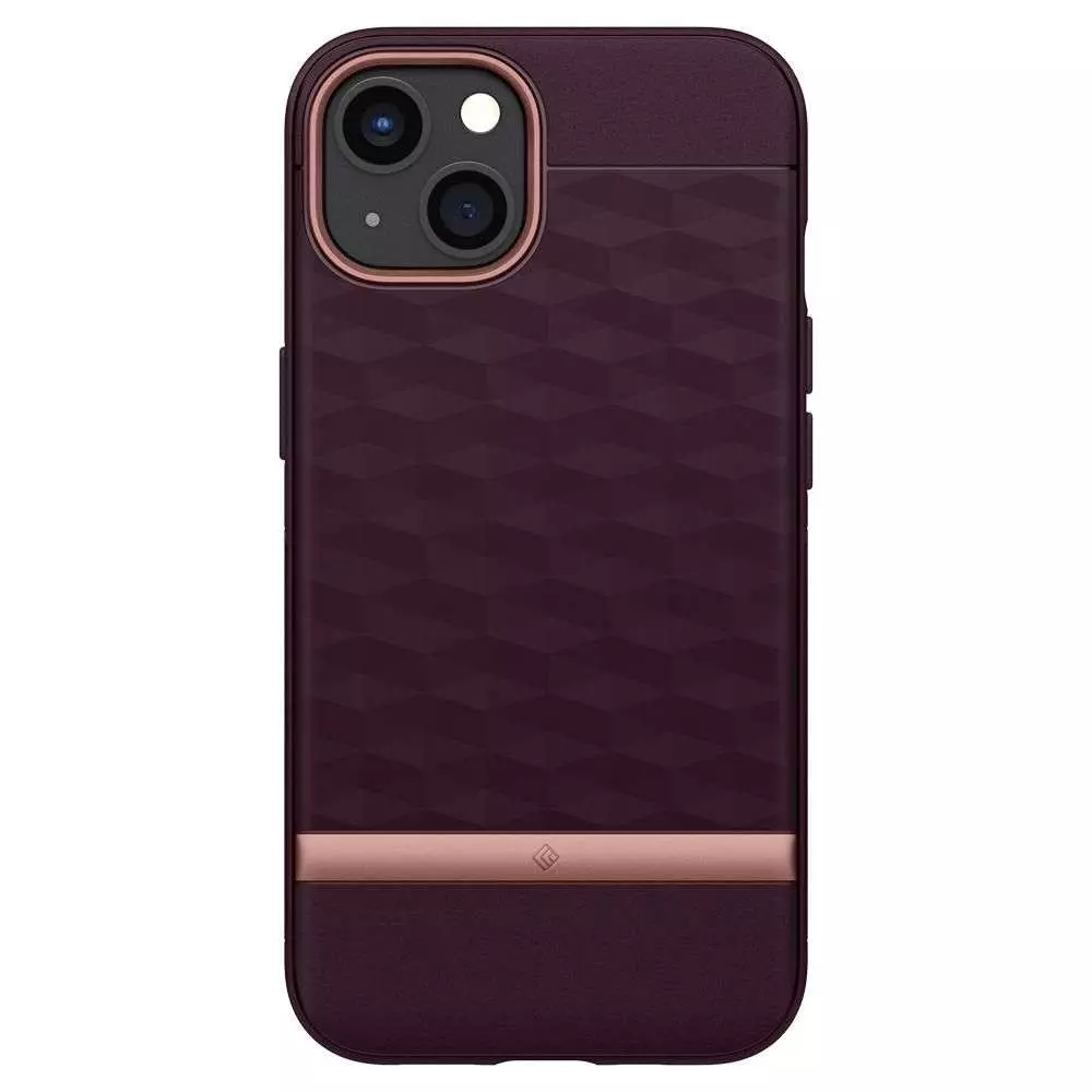 Противоударный чехол бампер Caseology Parallax для iPhone 14 Burgundy (Бордовый)
