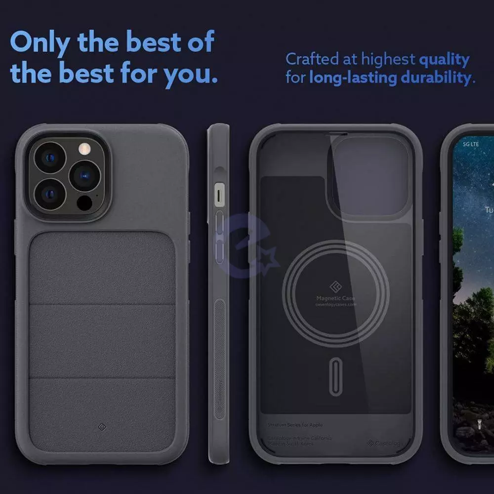 Протиударний чохол бампер Caseology Stratum для iPhone 13 Pro Max Ash (Попелястий) ACS03599