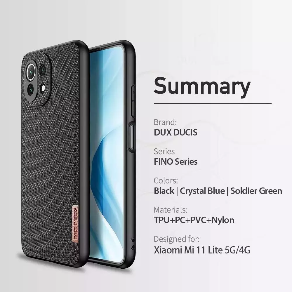 Чохол бампер для Vivo Y02 Dux Ducis Fino Soldier Green (Армійський Зелений)