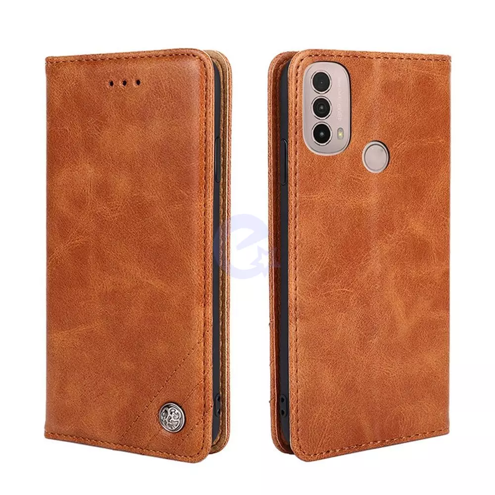 Чохол книжка для Infinix Note 12 Pro 5G idools Retro Brown (Коричневий)
