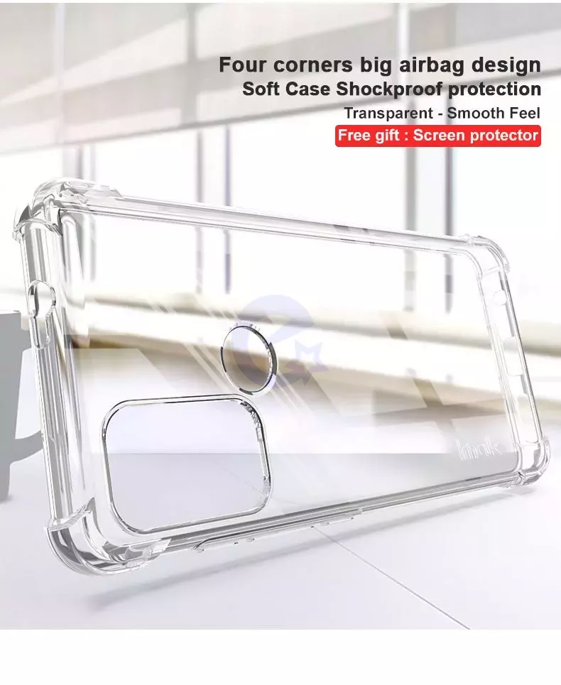 Протиударний чохол бампер для Motorola Moto G22 / E32 Imak Shock Transparent (Прозорий)