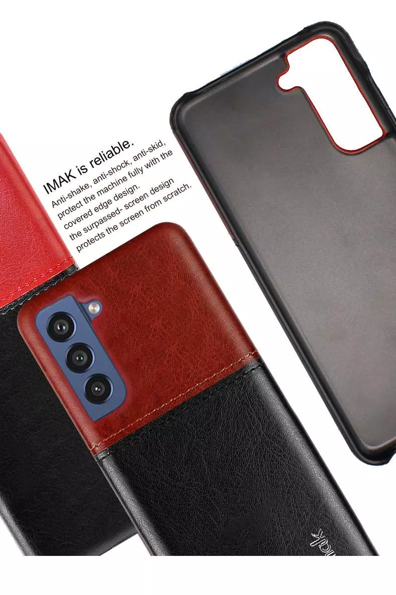 Чохол бампер для Samsung Galaxy S21 FE Imak Leather Fit Black / Brown (Чорний / Коричневий) Чохол бампер для Samsung Galaxy S21 FE Imak Leather Fit Black / Brown (Чорний / Коричневий)