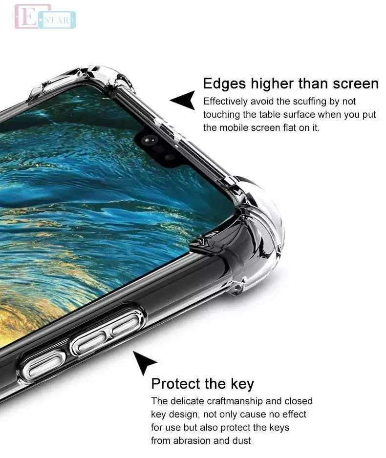 Противоударный чехол бампер для Wiko Y80 Imak Shock Black (Черный) Противоударный чехол бампер для Wiko Y80 Imak Shock Black (Черный)