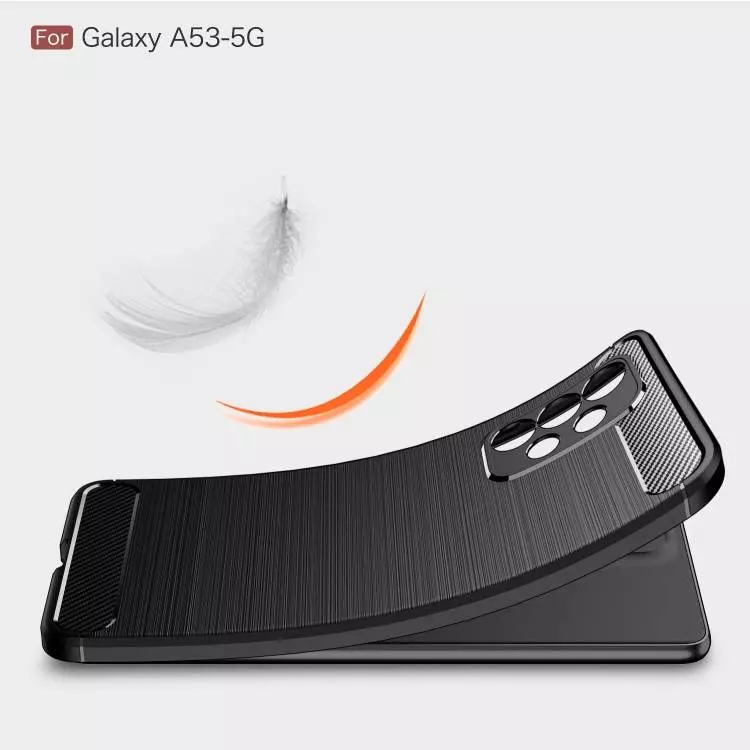 Противоударный чехол бампер для Samsung Galaxy A73 5G iPaky Carbon Fiber Black (Черный)