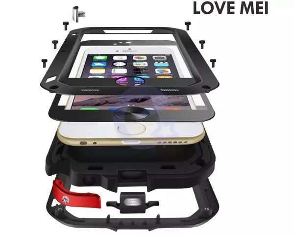 Протиударний чохол бампер для Samsung Galaxy S23 Plus Love Mei PowerFull (Зі склом) Red (Червоний)