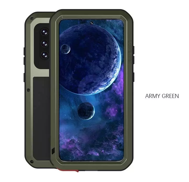 Противоударный чехол бампер для Xiaomi 12 Lite Love Mei PowerFull Army Green (Армейский Зеленый)