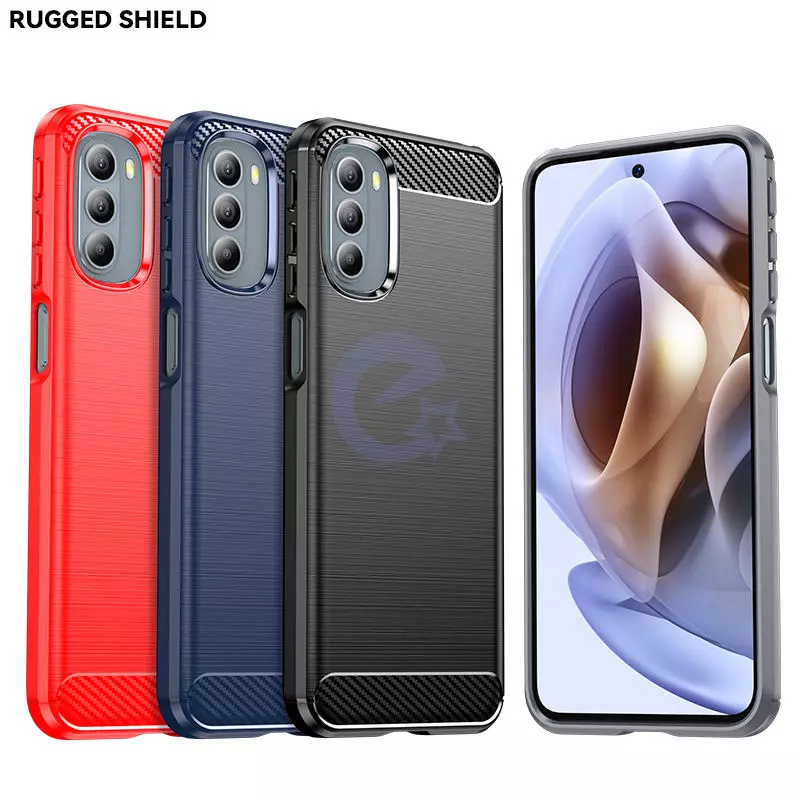 Протиударний чохол бампер для Motorola Moto G71 5G iPaky Carbon Fiber Red (Червоний) Протиударний чохол бампер для Motorola Moto G71 5G iPaky Carbon Fiber Red (Червоний)