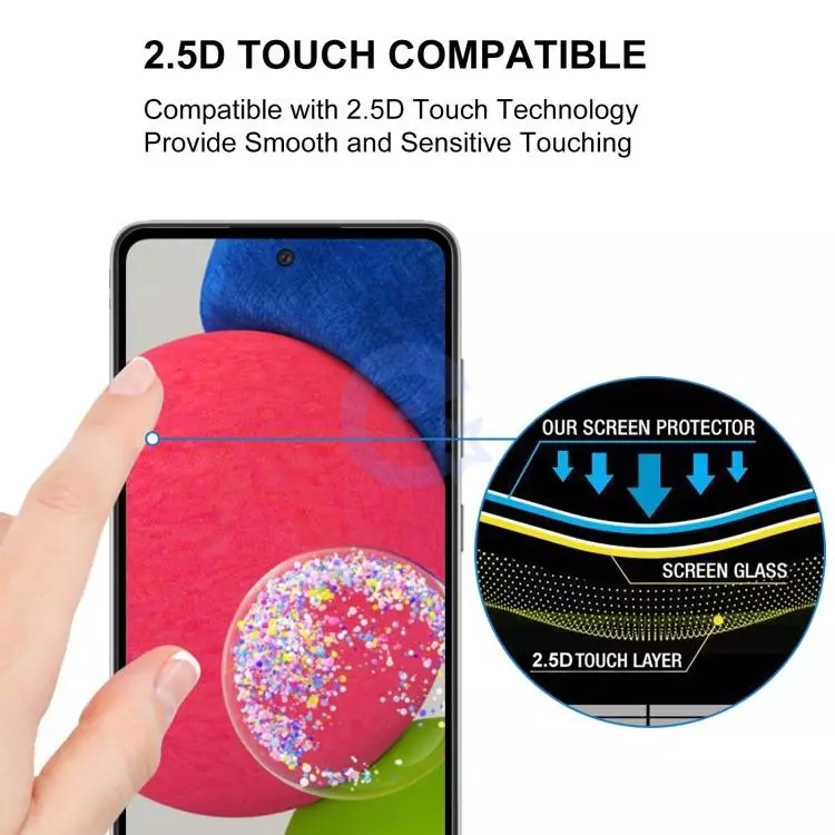 Захисне скло для Samsung Galaxy Xcover 5 Mocolo Full Cover Glue Glass (повне проклеювання екрану) Black (Чорний)