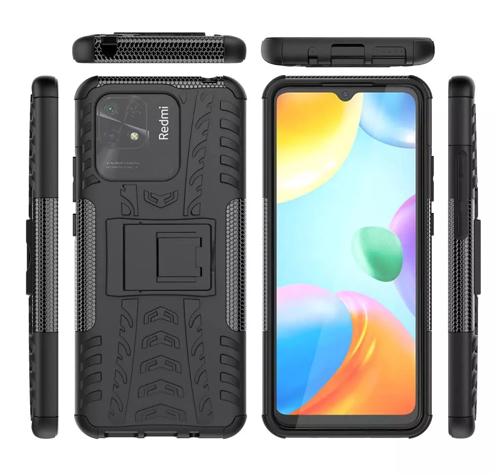 Протиударний чохол бампер для Realme Narzo 50A Nevellya Case (вбудована підставка) Purple (Пурпурний)