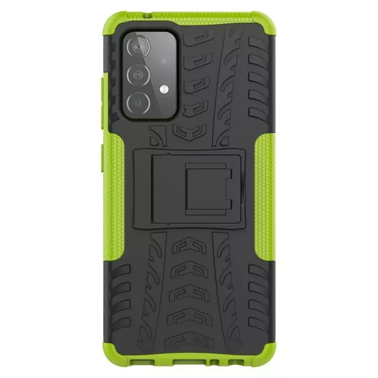 Противоударный чехол бампер для Samsung Galaxy A73 5G Nevellya Case (встроенная подставка) Green (Зеленый)